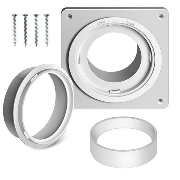 Air Vent Duct Connector Flange Straight Ventilation Pipe Plastic Ducting