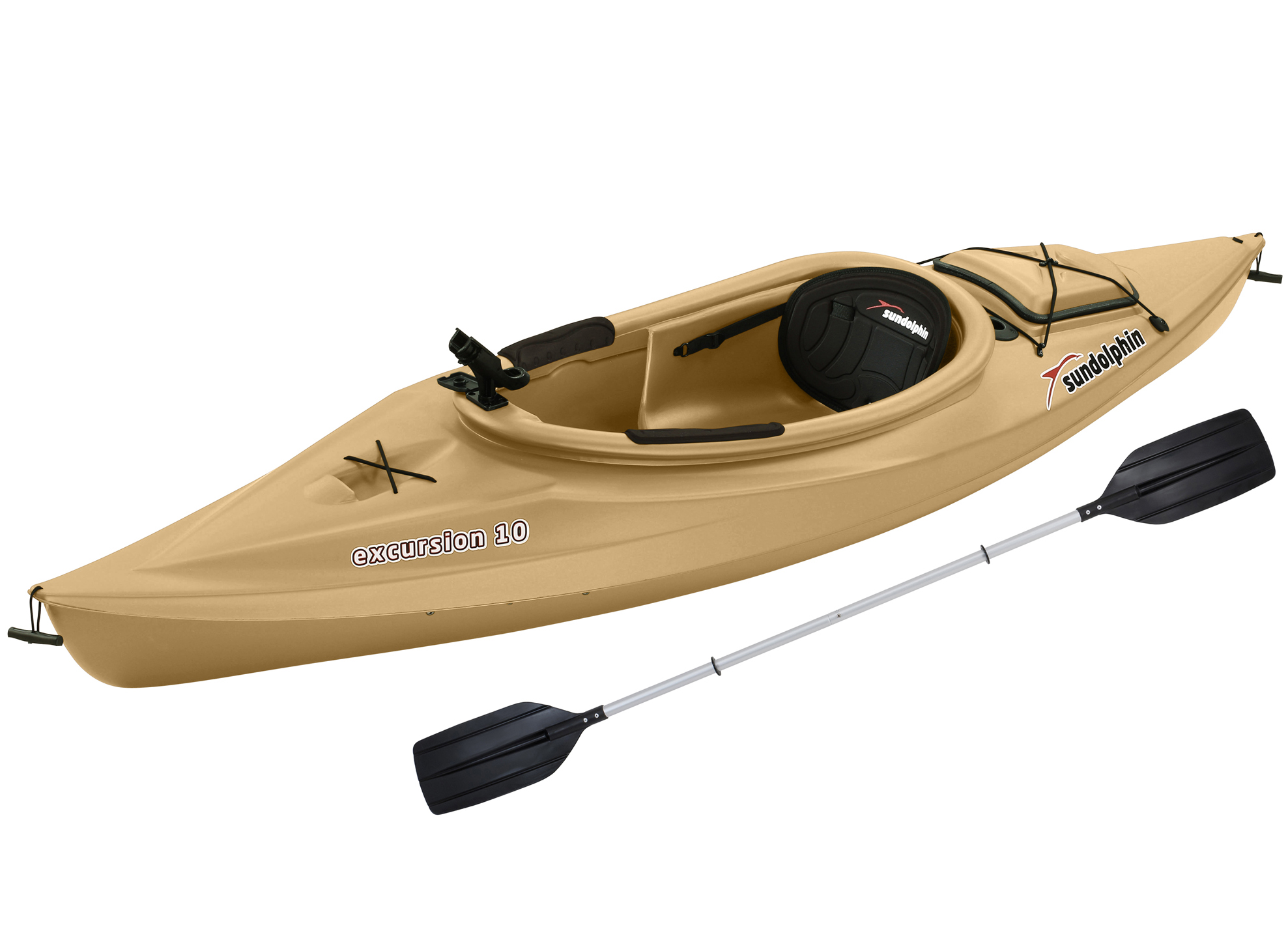 Sun Dolphin Excursion 10′ Sit-in Angler Kayak with Paddle