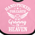 thumbnail image 4 of Inktastic Handpicked for Earth by My Granny in Heaven with Angel Wings Boys or Girls Baby Bib, 4 of 4