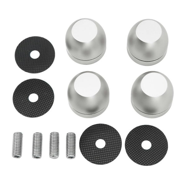 Speaker Isolation Stand Feet Set Aluminum Alloy Amplifier Base Pads o Shock Absorption Pads Silver