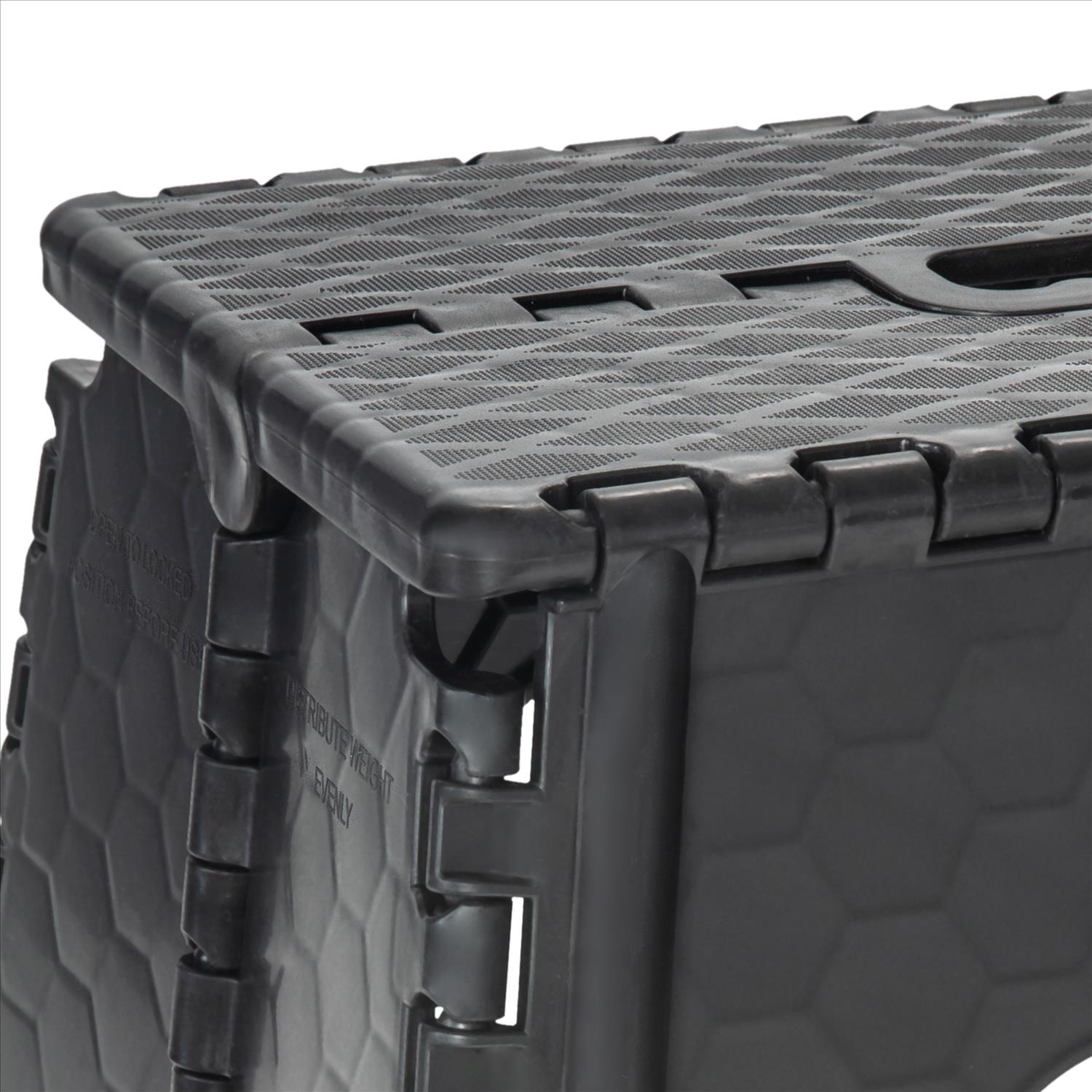 Simplify 2 Pack 12" Height Plastic Folding Single Step Stool in Black
