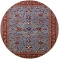 thumbnail image 1 of Ahgly Company Machine Washable Indoor Round Industrial Modern Gunmetal Gray Area Rugs, 6' Round, 1 of 7