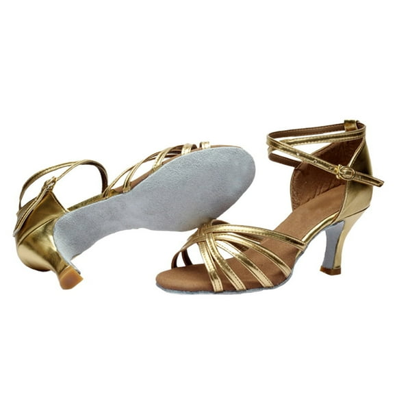 Sandalias de tacón alto, sencillas, duraderas, de suela blanda, para mujer, de verano (doradas, 7 cm, 37 yardas, EU375, US65, UK4, 235 CM, 65 EE UU, 4 UK, 375 UE, 92355 pulgadas)