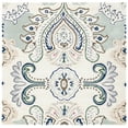 thumbnail image 2 of SAFAVIEH Bella Meriel Southwestern Wool Area Rug, Ivory/Blue, 5' x 5' Square, 2 of 10