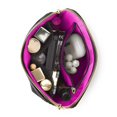 thumbnail image 2 of Bolsa de maquillaje KUSSHI, lavable, de viaje, uso diario, satén, negro/rosa, 2 of 6