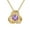 6 June -Light Purple, variant on KeyStyle 14K Gold Plated Birthstone Necklace for Women Love Shape Knot Necklace Birthday Jewelry Anniversary Valentine's Gifts for Wife