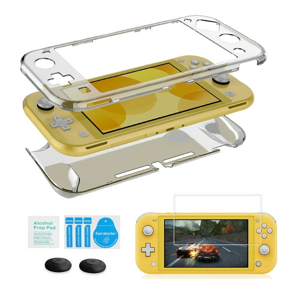 Protective Cover Case & Tempered Glass Screen Protectors for Nintendo Switch Lite, Crystal Clear Case for NS Switch Lite, Screen Protectors for Switch Lite 2019