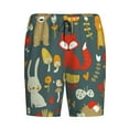 thumbnail image 4 of Wukai Cute Animal Forest Men’s Short Pajama Pants With Pockets Soft Sleep Pj Shorts for Men-Medium, 4 of 6