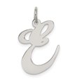 thumbnail image 1 of 925 Sterling Dainty Letter E Initiale Nom Monogramme Collier Pendentif Pendentif, 1 of 5
