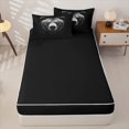 thumbnail image 4 of Erosebridal Vintage Black Bear Zipper Queen Comforter Set with Fitted Sheet and 2 Pillowcases,Wild Animal Rustic Cabin Zipper Bedding Set For Boys,Black Reversible,4-Piece, 4 of 7