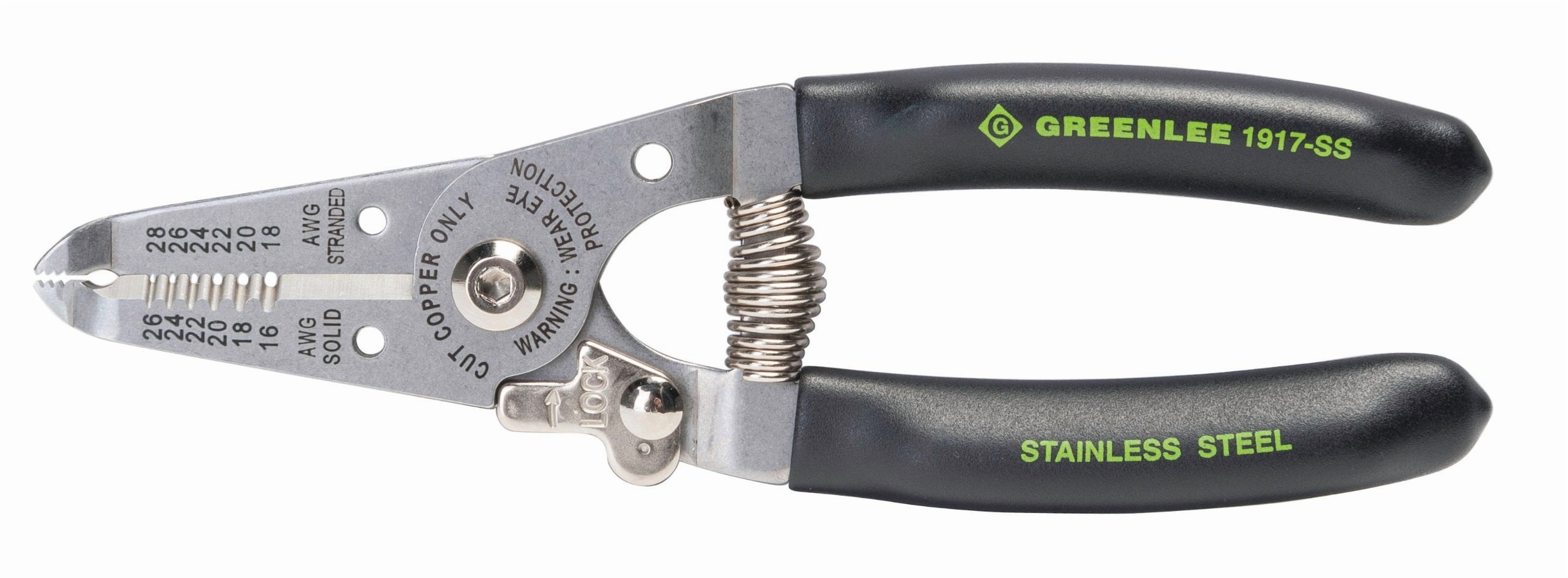 Greenlee 1917-SS Stainless Wire Stripper and Cutter, 16-26AWG, 6-Inches