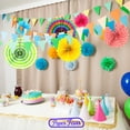 thumbnail image 4 of Big Mo's Toys Paper Fans  Pink Green And Blue Mexican Fiesta Party Decorations Supplies Paper Fan Rosettes, 4 of 7