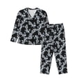 thumbnail image 1 of Balery Flower Conjunto de Pijama con Estampado para Mujer, Conjunto de Dos Piezas con Manga Larga, Ropa de Dormir Suave con Bolsillos, Pijamas Cómodos-Small, 1 of 7