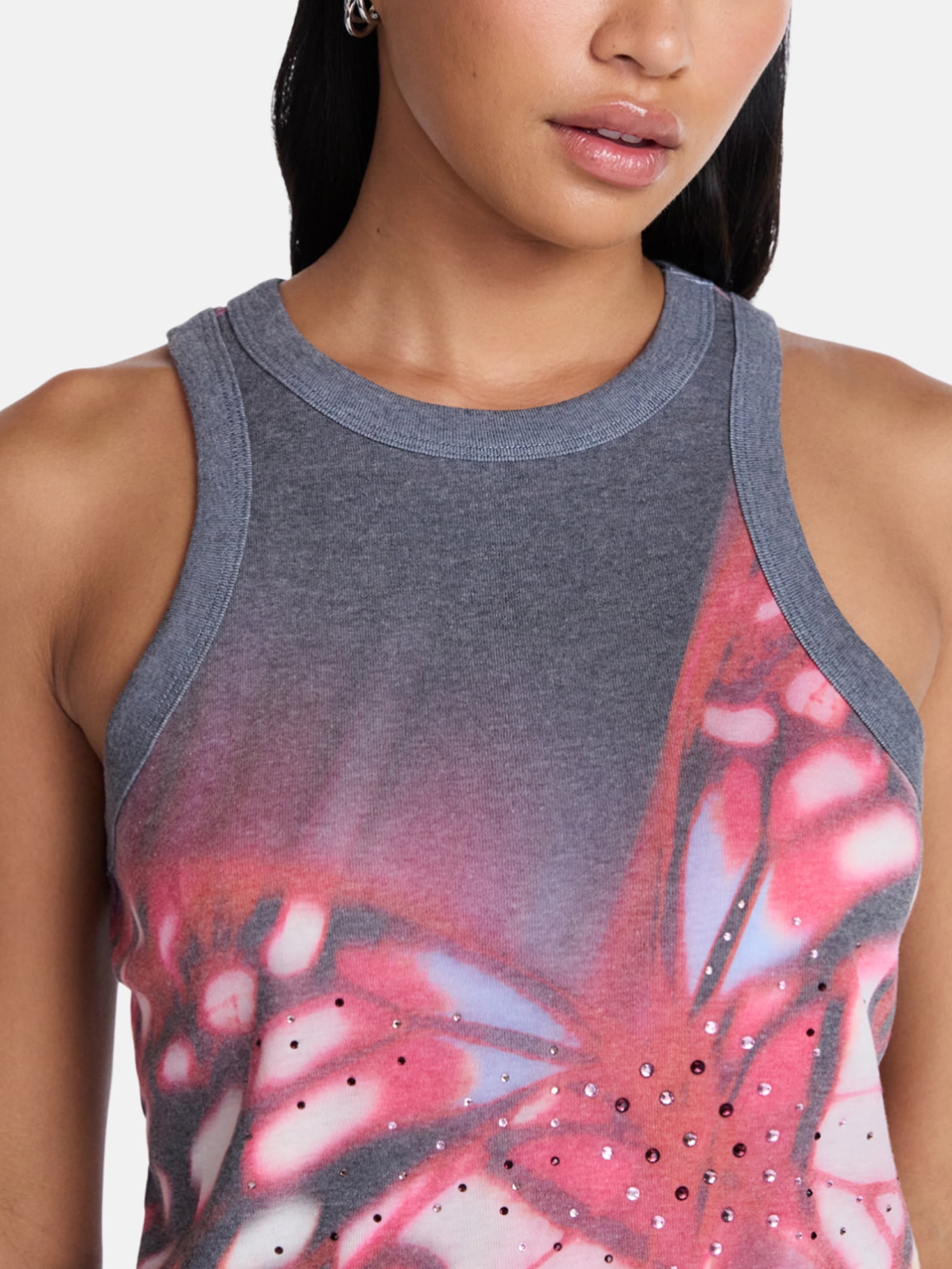 Madden NYC Women's Rhinestone Tank Top, Sizes XXS-XXL