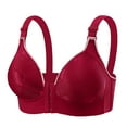 thumbnail image 2 of Bras for Women，Women's Solid Color Backless Sexy Seamless Push-Up Beautiful Back Underwear Everyday Bras Red XXXL, 2 of 3