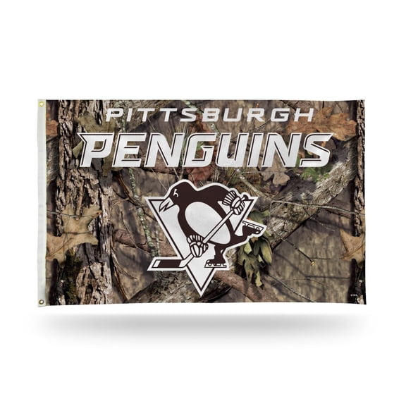 Pittsburgh Hockey Penguin's 3x5 Indoor Outdoor Camo Banner Flag with grommets for hanging