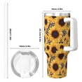 thumbnail image 4 of Pofeuu Artistic Zebra Print Sunflower Print 40oz Ice Bully With Handle And Straw Stainless Steel Vacuum Insulated Cup And 2 In 1 Straw Lid, 4 of 8