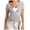 A-Grey612, variant on Women's Wrap Tie Crop Top Slim Fit Short Sleeve Deep V Neck Pullover Top Stretchy Casual Daily Night Out Wear Blouse