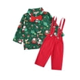 thumbnail image 5 of yotijay Boys Suit Set with Bowtie Formal Dress Christmas Outfits for Kids Xmas Festivals Clip Suspenders, 5 of 9