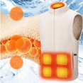 thumbnail image 5 of qafoshin Electric Heated Vest Tops for Men Outdoor Winter Warm Fleece-lined Heated Jacket with 10 Adjustable Heat Zones, 5 of 8