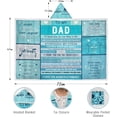 thumbnail image 5 of Gifts for Dad, Dad Birthday Gift, Fathers Gifts for Dad from Daughter, to My Dad Wearable Blanket Hoodie Blanket,I Love You Dad Letter Warm Soft Couch Blankets, 47"x 72", 5 of 6