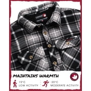 CANADA WEATHER GEAR Men's Sweatshirt - Plaid Sherpa Lined Fleece Long Sleeve Shirt for Men (M-XXL)