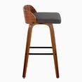 thumbnail image 5 of LumiSource Grey Maya 30" Fixed-Height Barstool - Set of 2, 5 of 6