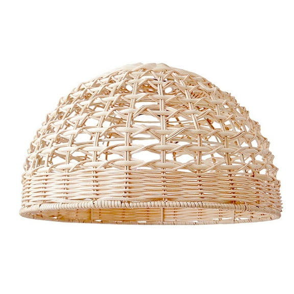Green Home Decor Rattan Lampshade Handwoven Ceiling Hotel