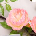 thumbnail image 3 of BalsaCircle 6 feet Pink Garland Silk Peony Flowers Leaves Wedding Party Bouquets Centerpieces, 3 of 6