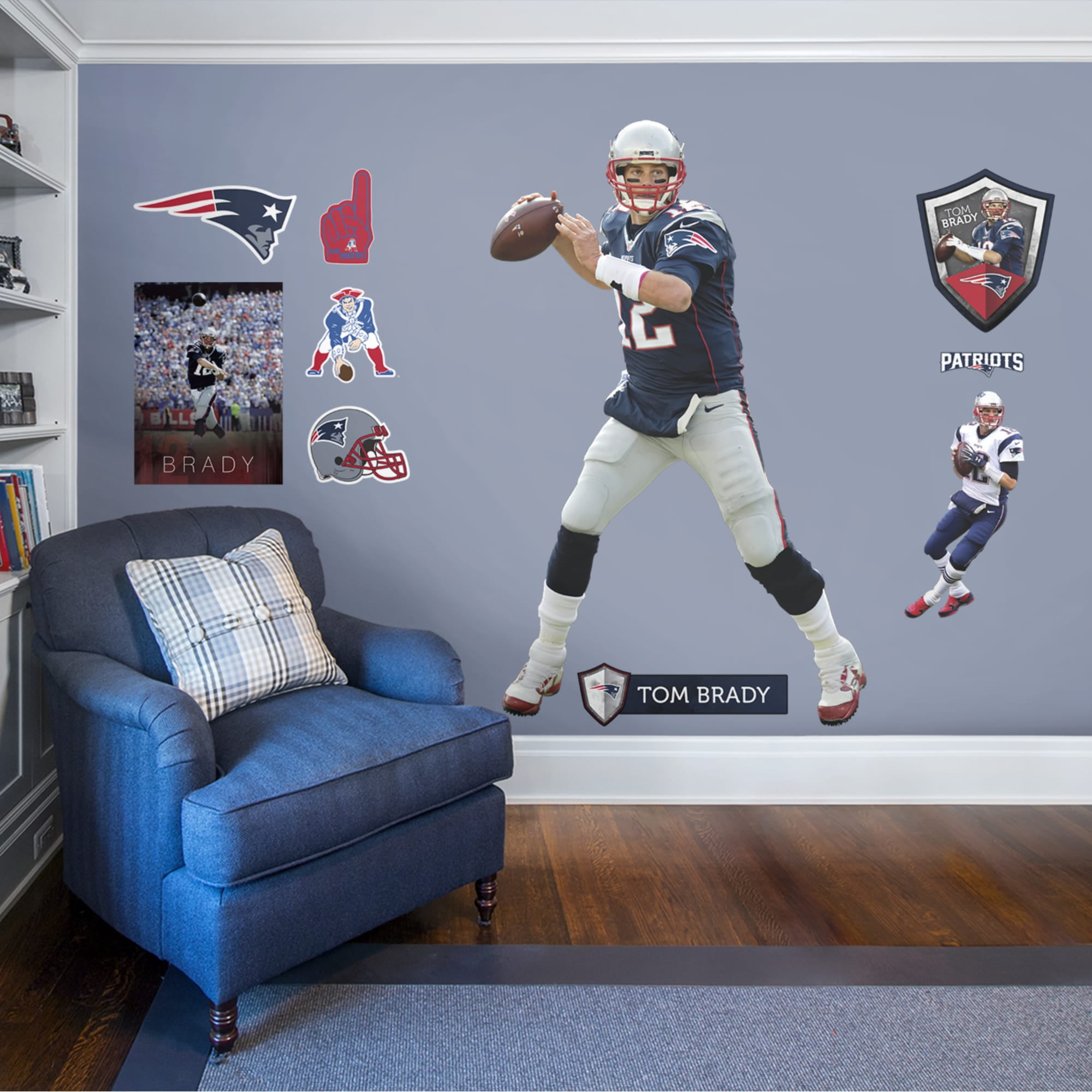 Fathead Tom Brady Life Size Officially Licensed Nfl Removable Wall Decal