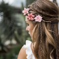thumbnail image 4 of UNLLLL Silk Floral Headband, Ladies Flower Hair Hoop with Small Gesang and Rose, Soft Breathable Fabric Hairband, for Wedding Photography Party Travel Accessories (Pink), 4 of 6