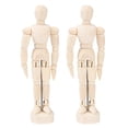 thumbnail image 1 of BRIGHTFUFU 2Pcs Posable Drawing Figure Wood For Artistic Inspiration Art Projects, 1 of 8