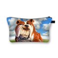 thumbnail image 1 of Bolsas de cosméticos con estampado 3D de perro Pug para mujer, Mini bolso de viaje con patrón de perro Pug, organizador de maquillaje Fivean unisex, 1 of 2