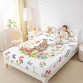 thumbnail image 3 of Erosebridal Happy Easter Eggs Kids Queen Sheet Sets,Cute Rabbit Colorful Butterflies Kawaii Flowers Bed Set 4 Pieces, 3 of 6
