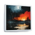 thumbnail image 2 of Designart "Dramatic Nights with Lightning II" Landscapes Floater Framed Canvas Wall Art, 2 of 7