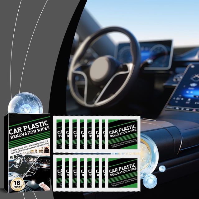 Toallitas para la restauración de plásticos de automóviles, eliminación de manchas, restauración y limpieza, toallitas portátiles de mantenimiento para interiores de automóviles, toallitas de papel pa