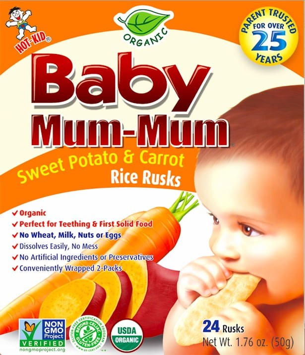 (24 Pack) MumMum Organic Toddler Food, Sweet Potato Carrot Baby Food