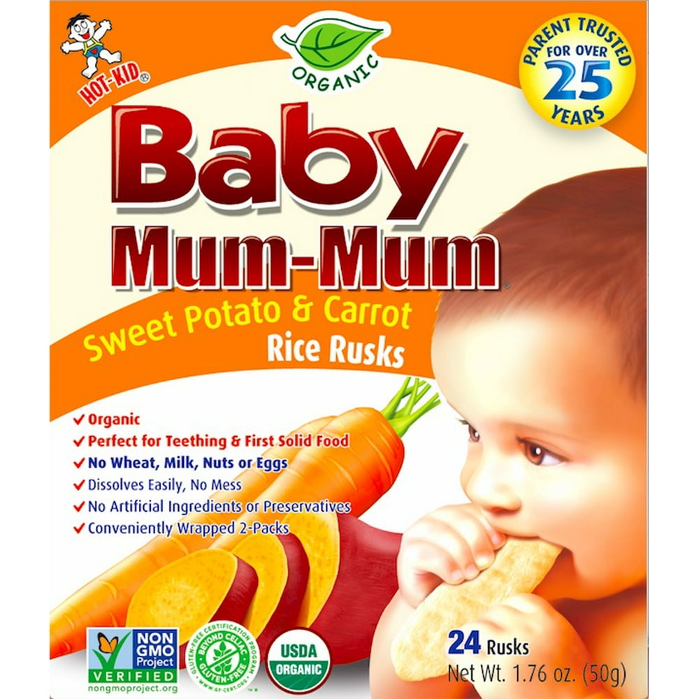 (24 Pack) MumMum Organic Toddler Food, Sweet Potato Carrot Baby Food