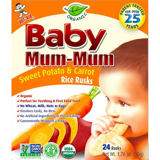 (24 Pack) MumMum Organic Toddler Food, Sweet Potato Carrot Baby Food