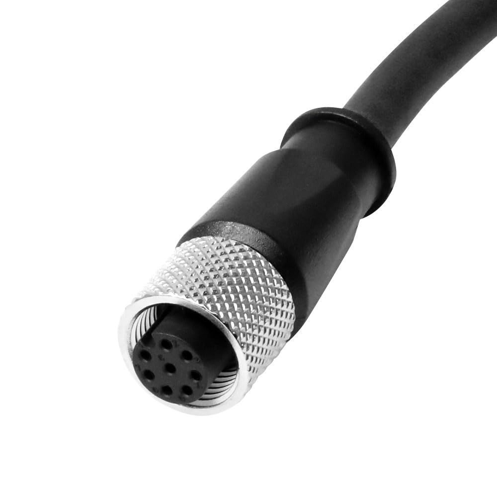 Alvin's Cables M12 A-Code 8 Pin Male to 8 Pin Female Cat6a High-Flex Shielded Sensor Actuator Cable for Cognex Industrial Camera 6.56ft
