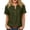 Army Green -AD06, variant on Nestiefly Linen Shirts for Women Fashion Button Henley Neck Short Sleeve Shirts Dressy Workout Basic Tees Loose Vacation Clothing Light Gray M