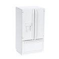 thumbnail image 2 of Zhaomeidaxi Mini Refrigerator Double Door Design Kitchen Wooden Fridge Refrigerator Fridge Freezer for DIY Accessories 1/12 doll house, 2 of 9