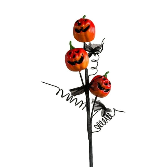 SUSHANG 20-Inch Halloween Black Scary Pumpkin Arrangement Bouquet, Dark Style Festival Decoration, Thriller Artificial Plant for Home Table Adornment Holiday Ambience Arrangement