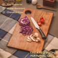 thumbnail image 3 of Handcrafted Acacia Wood Reversible Cutting Board – Medium Rectangle Chopping Board – 9 Inch Wide x 15 Inch Long – Durable Wooden Board for Vegetables, Fruits, and Everyday Kitchen Use, 3 of 6