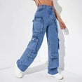 thumbnail image 6 of Sngxgn Jeans Women High Waisted Wide Leg Jeans for Women Jean Pants(Blue,L), 6 of 9