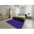 thumbnail image 5 of Ahgly Company Machine Washable Indoor Rectangle Transitional Bright Purple Area Rugs, 5' x 8', 5 of 7