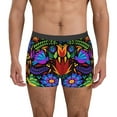 thumbnail image 2 of Goofa Colorful Floral Printed Men's Boxer Briefs Underwear, Moisture-Wicking Underwear, Trunk,Soft and Breathable Cotton Underwear-X-Large, 2 of 9