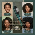 thumbnail image 3 of Prizm Steam Hair Straightener Brush, Dual Voltage & 4 Adjustable Temperatures, LCD Display with Ion Technology for Silky Straight Hair, Dark Green, 3 of 11