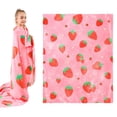 thumbnail image 1 of Manta Wajade 127x152 cm Suave Peluche Rosa Fresa, 1 of 9