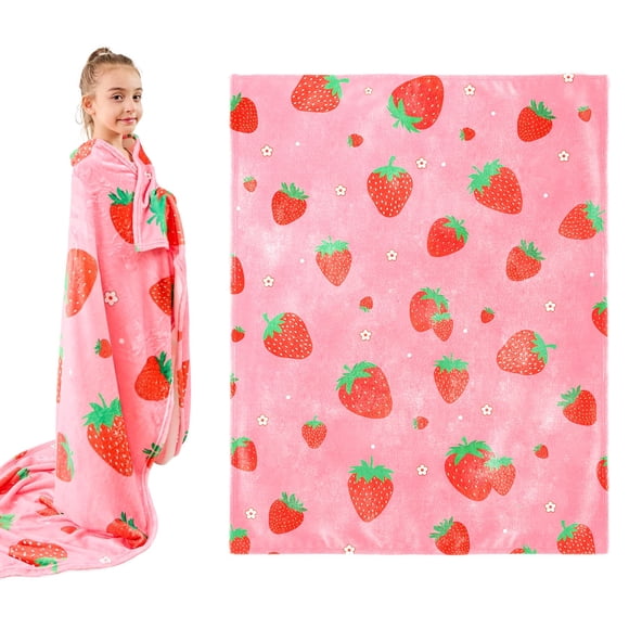 Manta Wajade 127x152 cm Suave Peluche Rosa Fresa